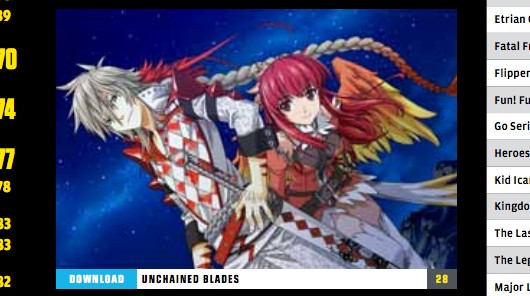 &#8216;Unchained Blades&#8217; coming to 3DS eShop via XSEED, Game Crazy