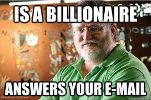 Gabe Newell's facebook account got hacked