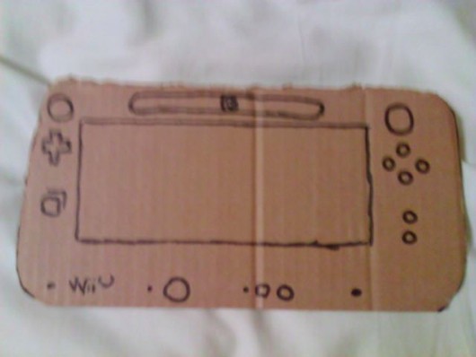 Cardboard Wii U GamePad going for way too much on eBay, Game Crazy